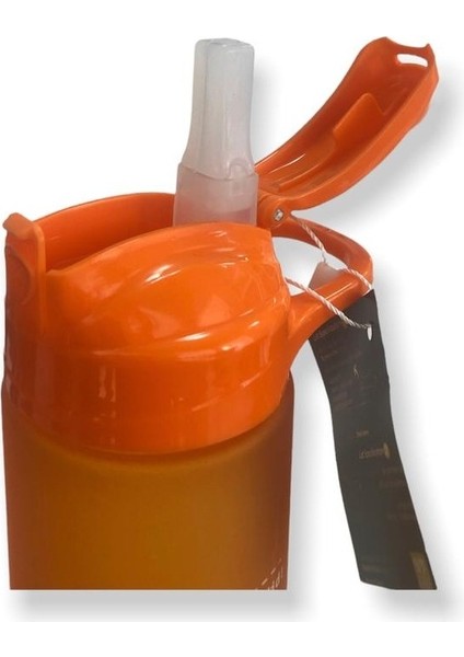 Unbeaten Tritan Pipetli Matara Suluk 600 ml Turuncu