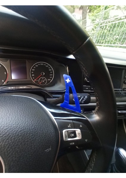 Universal F1 Kulakçık Paddle Shift Mavi Ultra Parlak