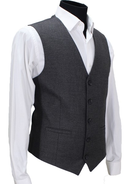 Erkek Yelek V Yaka Koyu Gri 50382 fiyatları