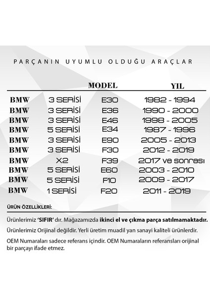 Bmw E30, E36, E34 E90, F30 F39,E60, F10, F20 Için Vites Topuzu