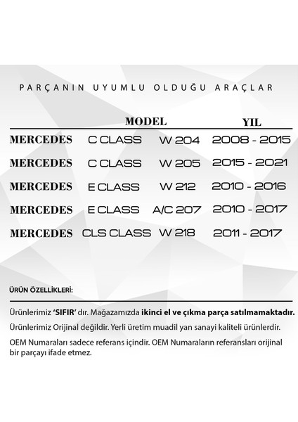 Mercedes C Class W204, W205, W212, W218 Için Sunroof Düğmesi(Bej)