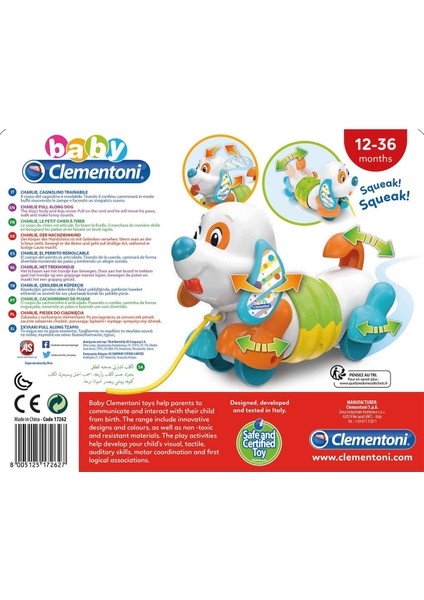 17262 Baby Clementoni Çek Çek Köpek / +9 Ay