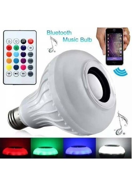 Bluetooth Hoparlor Akıllı LED Ampul Rgb Kumandalı