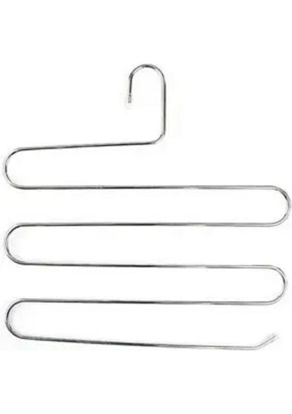 Krom Akıllı 5 Katlı Pantalon Eşarp Askısı - 2 Adet