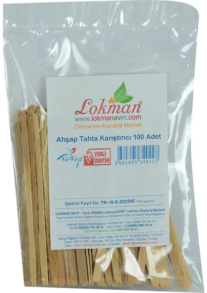 Ahşap Tahta Çay Kahve Karıştırıcı 100 Adet Paket