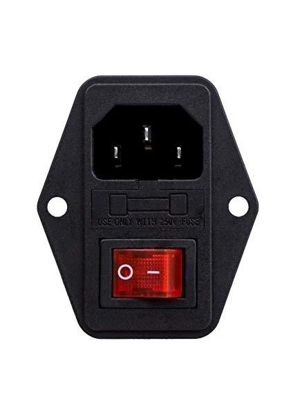 Kulaklı Erkek Power Soketi - Işıklı Anahtarlı