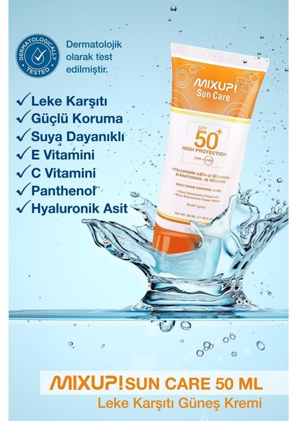 Sun Care Spf 50+ Uva+Uvb Leke Karşıtı Koruyucu Güneş Kremi 50ML