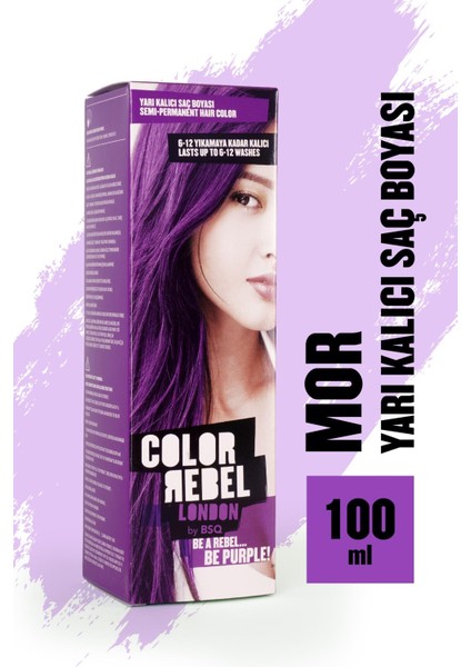Color Rebel Parabensiz & Amonyaksız Mor Geçici Saç Boyası