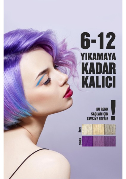 Color Rebel Parabensiz & Amonyaksız Mor Geçici Saç Boyası fırsatları
