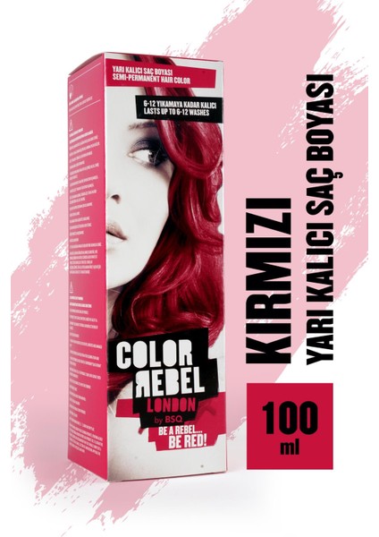 Color Rebel Parabensiz & Amonyaksız Kırmızı Geçici Saç Boyası