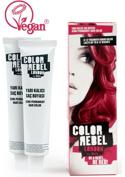 Color Rebel Parabensiz & Amonyaksız Kırmızı Geçici Saç Boyası