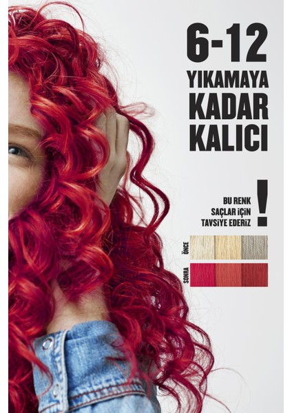 Color Rebel Parabensiz & Amonyaksız Kırmızı Geçici Saç Boyası