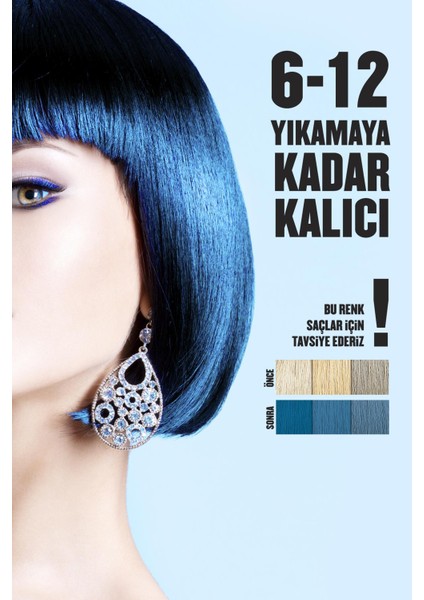 Color Rebel Parabensiz & Amonyaksız Mavi Geçici Saç Boyası