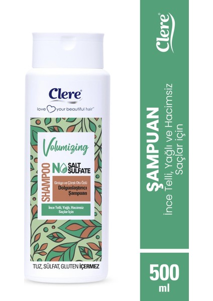 Volumizing Ginkgo ve Çörek Otu Özlü Dolgunlaştırıcı Şampuan