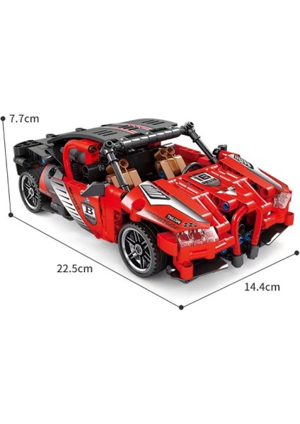 22.5*14.4*7.7cm Parçalı Setler Araba - Kırmızı (Yurt Dışından) indirimleri