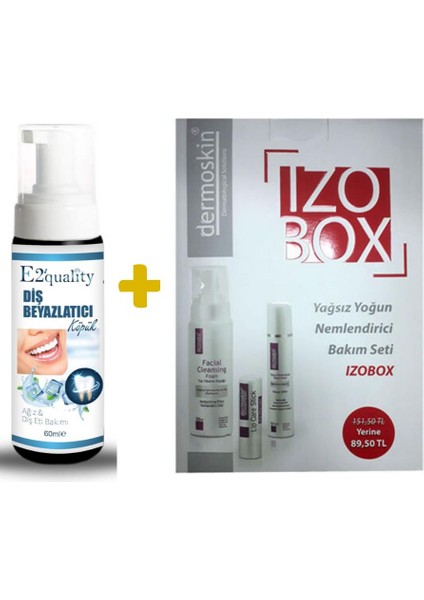 E2'Quality Diş Köpük + Dermoskin Izobox Kuru Ciltler Için Set