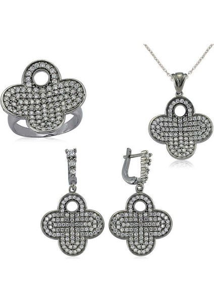 Gümüş Çiçek Bayan Set