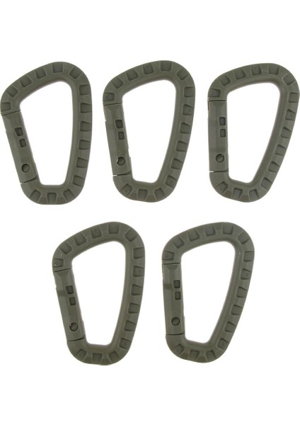 5pcs Açık Plastik Karabinacılar Sırt Çantası Kancası Snap Anahtar Zinciri D-Ring Toka Ordusu Yeşil (Yurt Dışından)