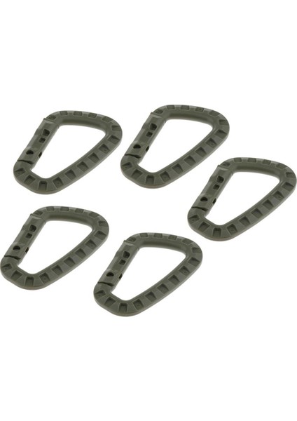 5pcs Açık Plastik Karabinacılar Sırt Çantası Kancası Snap Anahtar Zinciri D-Ring Toka Ordusu Yeşil (Yurt Dışından) indirimleri