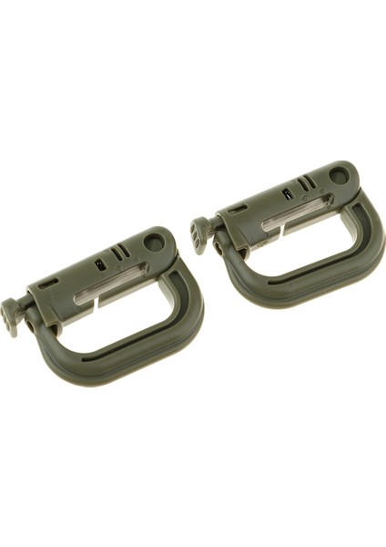 10PCS Taktik Molle Kilitleme Dokuma Tokası Karabiner Tırmanma Asılı Kanca Yeşil (Yurt Dışından)