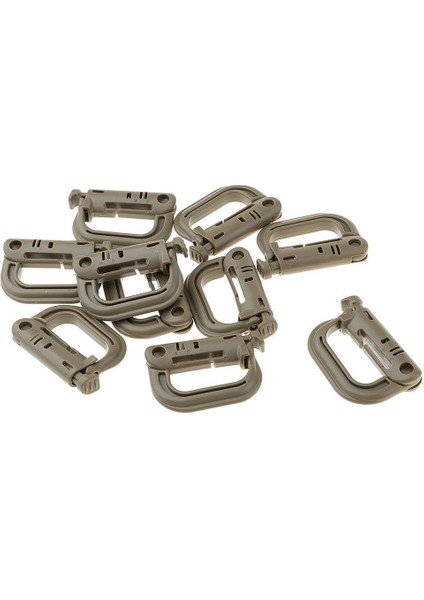 10PCS Sırt Çantası Halkası Kilitleme Dokuma Tokası Karabiner Tırmanma Kancası Anahtarlık Çamur (Yurt Dışından)