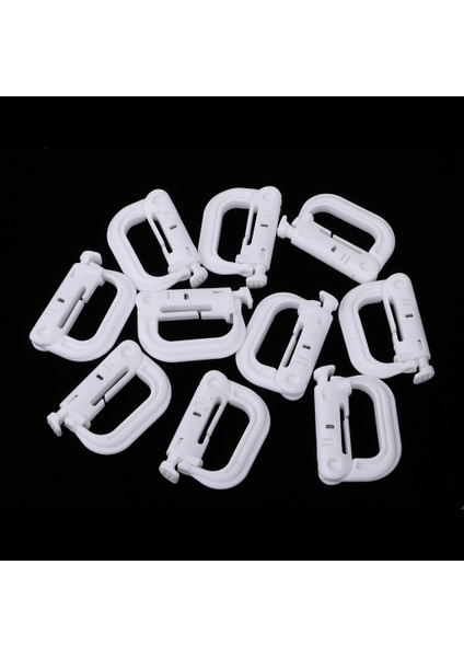 10PCS Sırt Çantası Halkası Kilitleme Dokuma Tokası Karabiner Tırmanma Kancası Anahtar Zinciri Beyaz (Yurt Dışından) fiyatları