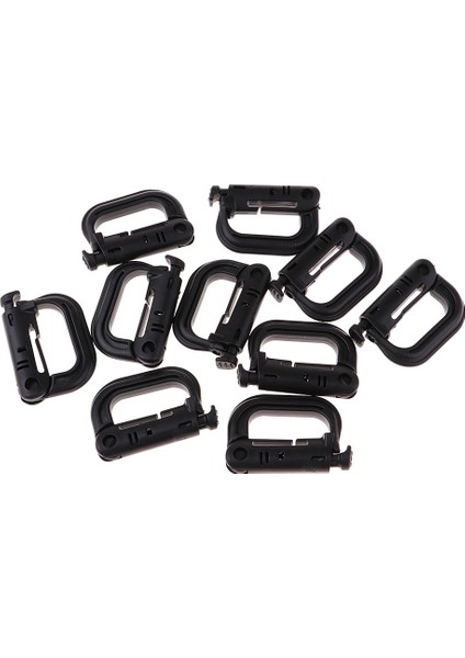 10PCS Taktik Molle Kilitleme Dokuma Tokası Karabiner Tırmanma Asılı Kanca Siyah (Yurt Dışından) fiyatları