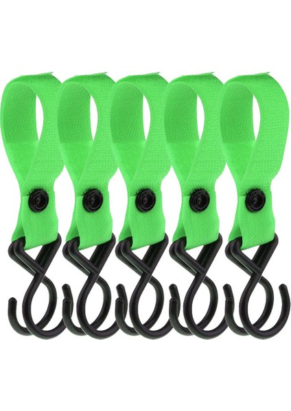 5pcs Bebek Çocuk Arabası Puset Arabası Arabası Döner Askı Kancaları Bebek Bezi Torbası Floresan Yeşil (Yurt Dışından)