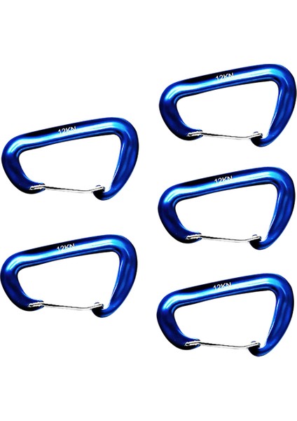 5pcs / Set 12KN Dayanıklı Karabin Hook Kamp Yürüyüş Mavisi (Yurt Dışından) modelleri