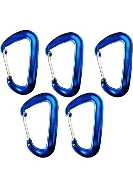 5pcs / Set 12KN Dayanıklı Karabin Hook Kamp Yürüyüş Mavisi (Yurt Dışından) fırsatları