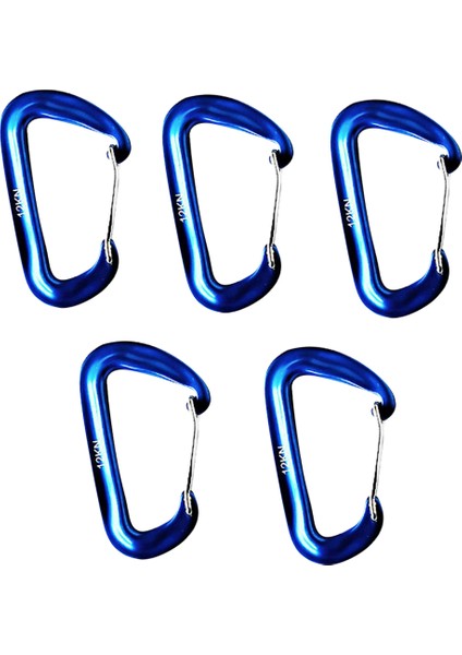 5pcs / Set 12KN Dayanıklı Karabin Hook Kamp Yürüyüş Mavisi (Yurt Dışından) indirimleri