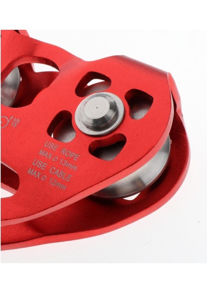 30KN Zıp Hat Tırmanma Çift Kasnak Tandem Hızlı Tramvay Spor Rock Kırmızı (Yurt Dışından) fiyatları
