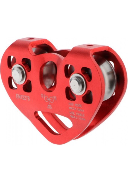 30KN Zıp Hat Tırmanma Çift Kasnak Tandem Hızlı Tramvay Spor Rock Kırmızı (Yurt Dışından) fırsatları