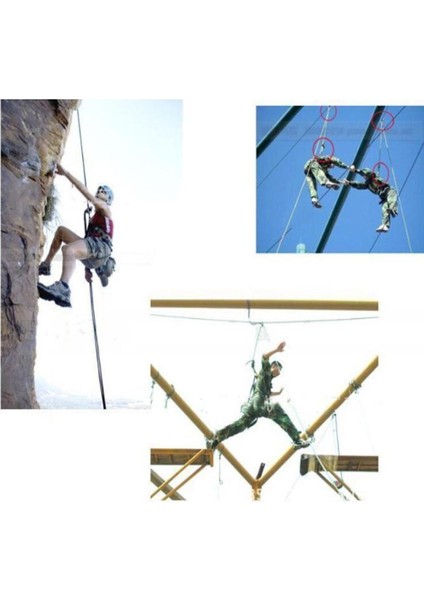 30KN Zıp Hat Tırmanma Çift Kasnak Tandem Hızlı Tramvay Spor Rock Kırmızı (Yurt Dışından) indirimleri