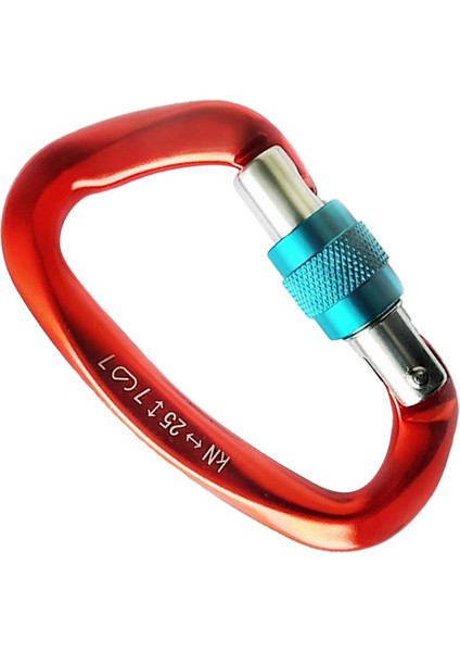 Kaya Tırmanma Karabiner Vidalı Kapı Kilitleme Alüminyum Toka 25KN Açık Havada (Yurt Dışından)
