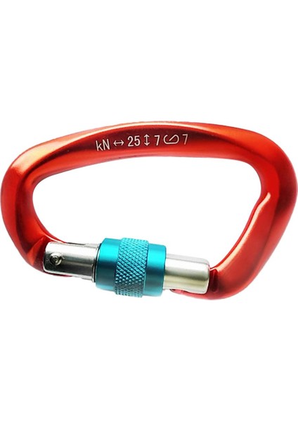 Kaya Tırmanma Karabiner Vidalı Kapı Kilitleme Alüminyum Toka 25KN Açık Havada (Yurt Dışından) indirimleri