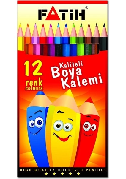 33112 Kuru Boya 12 Renk Tam Boy / Kuru Kalem Boya Set - Yeni