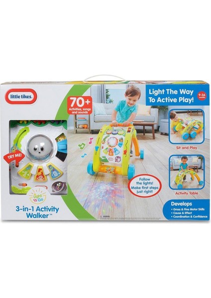 Little Tikes 640957PX1 Little Tikes™, 3'ü1 Arada Yürüteç, 9 Ay - 3 Yaş Arası Çocuklar Için Uygundur.