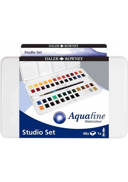 Aquafine Studio Set Tablet Sulu Boya Seti 48 Renk