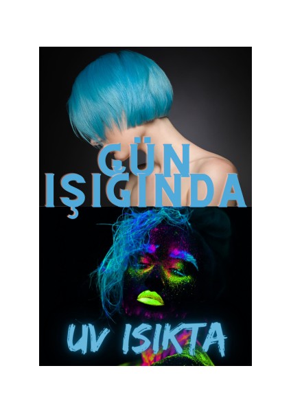 Truecolor Mavi Büyü Renkli Neon Saç Boyası Seti Saç Açıcı ve Eldivenli fiyatları