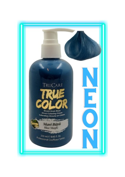 Truecolor Renkli Neon Saç Boyası Mavi Büyü 250 ml
