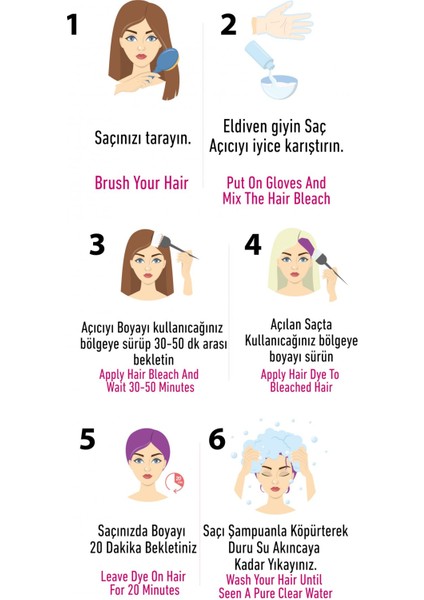 Truecolor Magenta Saç Boyası Seti Saç Açıcı ve Eldivenli modelleri