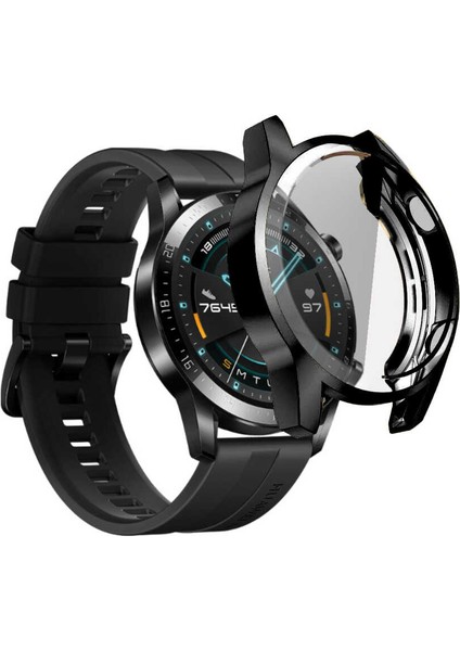 Huawei Gt2 46MM Htstore Htstore Zore Watch Gard 02 Ekran Koruyucu-Siyah