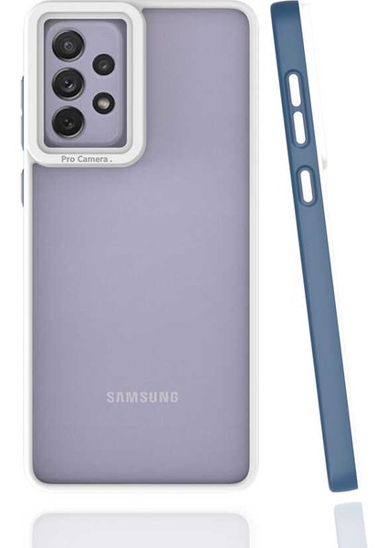 Samsung Galaxy A73 Kılıf Htstore Htstore Zore Mima Kapak-Lacivert