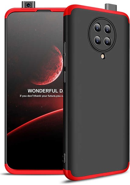 Xiaomi Poco F2 Pro Kılıf Htstore Zore Ays Kapak-Siyah-Kırmızı