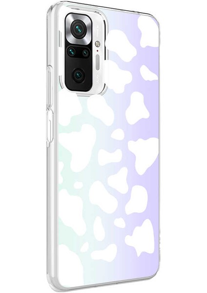 Xiaomi Redmi Note 10 Pro Kılıf Htstore Htstore Zore M-Blue Desenli Kapak-Cow No2