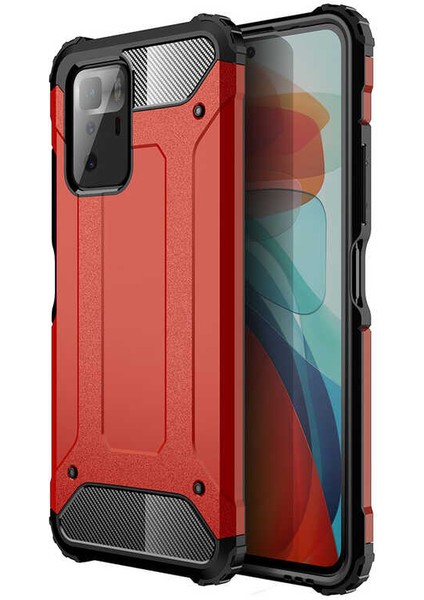Xiaomi Poco X3 Gt Kılıf Htstore Zore Crash Silikon-Kırmızı