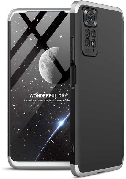 Xiaomi Redmi Note 11 Global Kılıf Htstore Htstore Zore Ays Kapak-Siyah-Gri