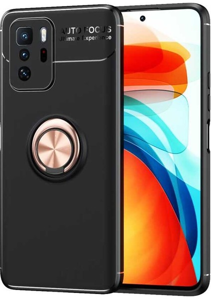 Xiaomi Poco X3 Gt Kılıf Htstore Zore Ravel Silikon-Siyah-Rose Gold