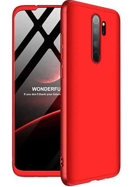 Xiaomi Redmi Note 8 Pro Kılıf Htstore Zore Ays Kapak-Kırmızı